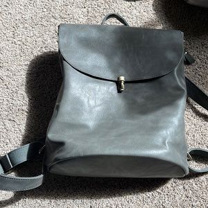 Joy susan Colette vegan leather gray backpack